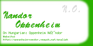 nandor oppenheim business card